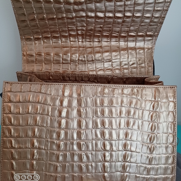 NWT Brahmin RARE COLOR "ROSE GOLD" OPHELIA Strada Satchel - Picture 5 of 12